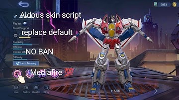 Aldous Transformers skin script replace default 😏/mediafire 💯