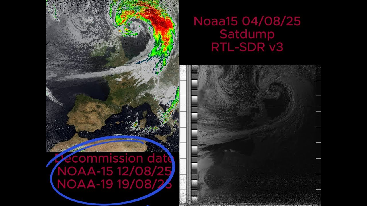 Noaa15 04/08/25 + Satdump +RTL SDR v3