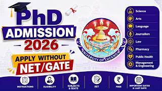 Lucknow University LU PhD Admission 2026-27 Notification | Eligibility, Last Date, Seats & PhD Fees