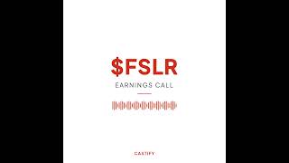 First Solar Inc ($FSLR) Q2 2026 Earnings Call