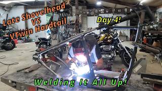 1981 Shovelhead Vs. VTWIN Hardtail: Finally Ready To Glue This Together! (Day 4)