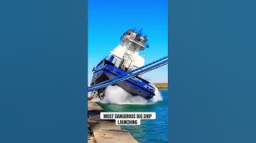 Most Dangerous Big Ship Launching. STAY FAR AWAY
