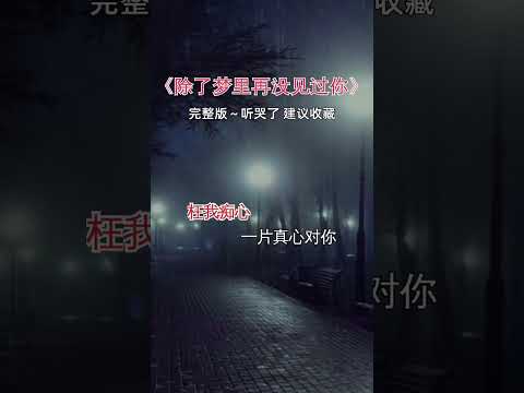 夜晚的行人，寥寥无几，想你的时候却看不见你的身影……