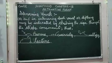 Cont. Chapter : 12 - Alternative Forms - Intervening Vowels (a)