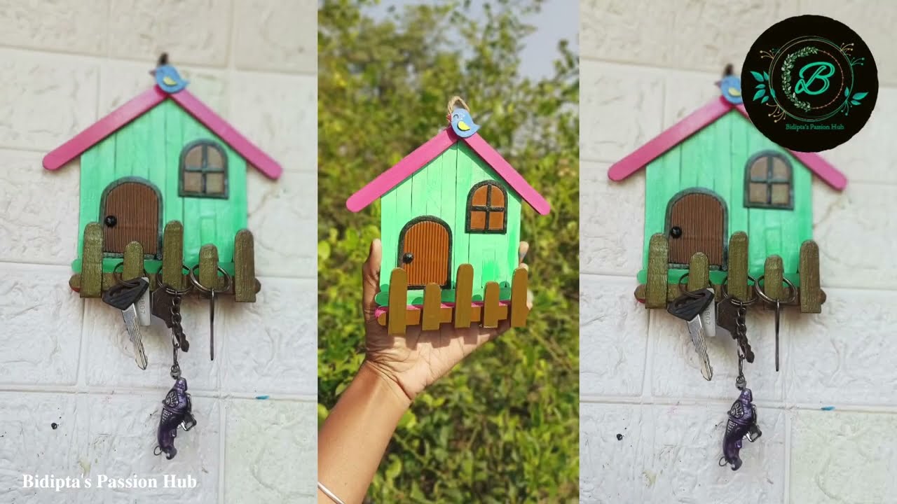DIY key holder | How to make key holder with cardboard | wall hanging craft ideas 