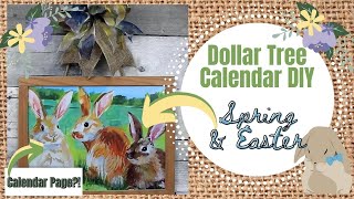 Dollar Tree Calendar DIY - Easy, Budget Friendly - Spring DIY and Craft Series