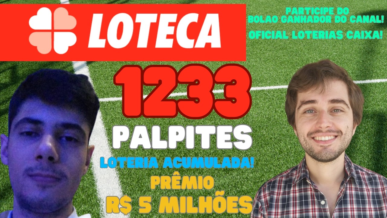 LOTECA 1233 PALPITES E ANÁLISES | LOTERIA ACUMULADA EM R$ 5 MILHÕES! | ENTRE NO BOLÃO OFICIAL!