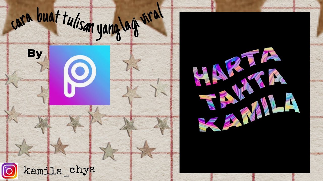 Cara Membuat Tulisan Harta Tahta Nama Kamu Yang Lagi Viral By Picsart Youtube