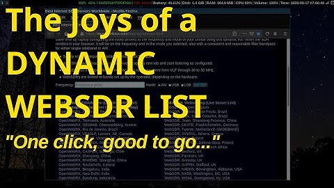 WebSDR and KiwiSDR Dynamic Shortwave Radio Bookmarks | Linux | i3 on Ubuntu | Amateur Radio