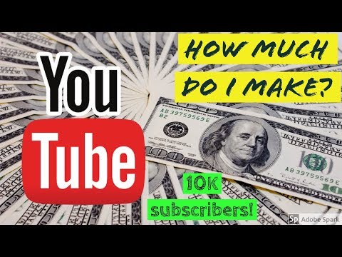 HOW MUCH MONEY I MAKE ON YOUTUBE W/ 10,000 SUBSCRIBERS! - 동영상