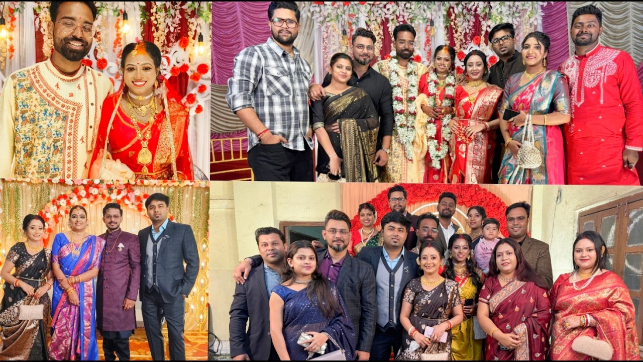 বন্ধুর বিয়েতে সবাই করলাম খুব আনন্দ। একই দিনে দুটো বিয়েবাড়ি গেলাম। ওদের দাম্পত্য জীবন সুখের হোক ।