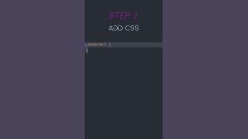 Disable Text Highlighting with CSS - #Shorts