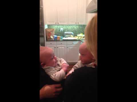 Identical Twins Sneezing and Giggling