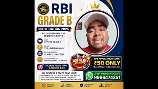 RBI Grade B 2026 Notification Out  Degree Students Biggest Opportunity Apply Help Available ₹50 Only