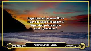 UZmir - Barchasi tugadi (Lyrics Text) Telegram kanalimizdan yuklab oling T.me/Mangu_Tv