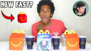 The FASTEST Time To Eat A Happy Meal - vs Matt Stonie