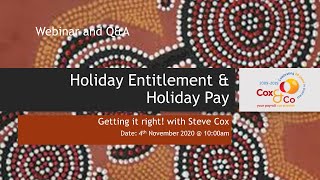 Holiday Entitlement and Pay: Part 1 (Entitlement) at Nov 2020