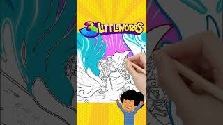 Let's Paint with 3 Little Words! Coloring the Moses story! #biblestoriesforkids  #shorts