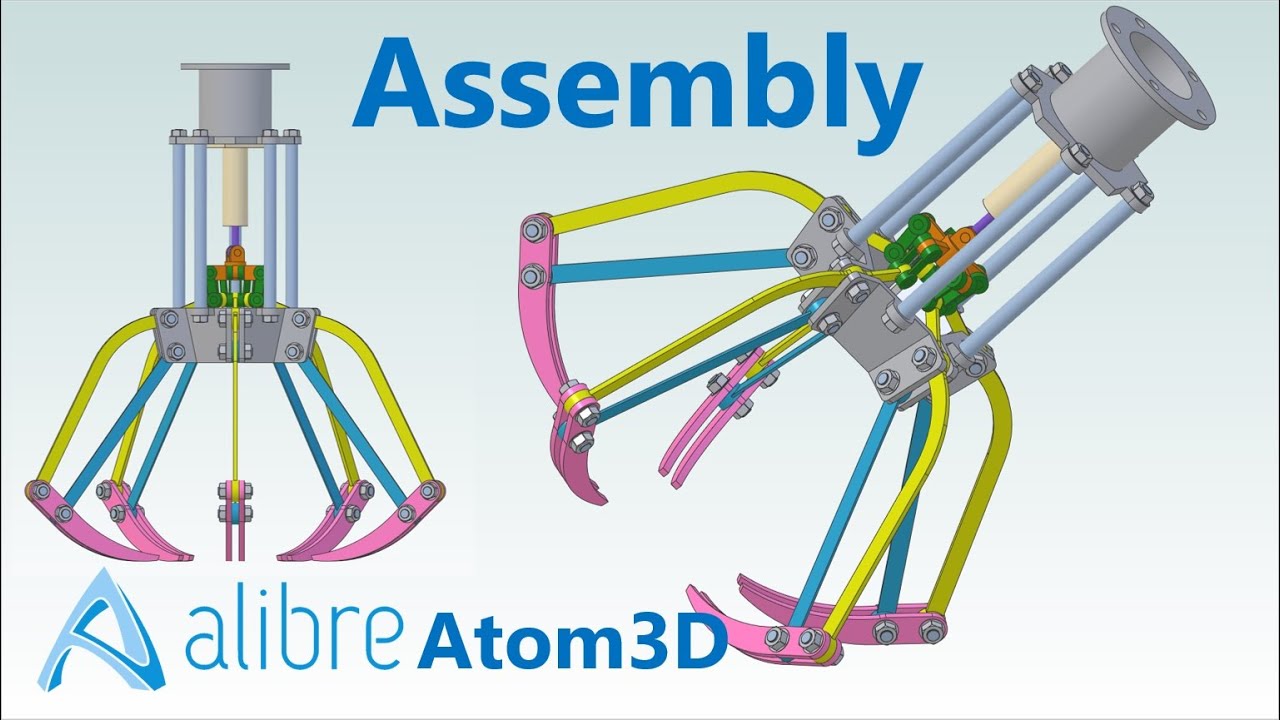 Alibre Atom3D Assembly | Robot Gripper Mechanism