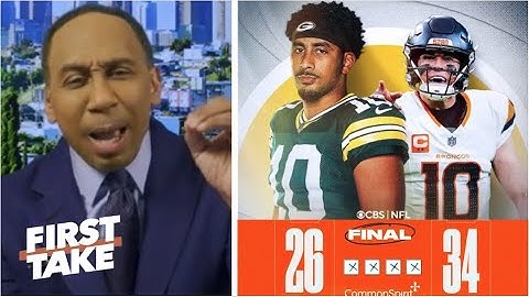 FIRST TAKE | Bo Nix sent Jordan Love to HELL! - Stephen A. rips Packers after 34-26 loss to Broncos