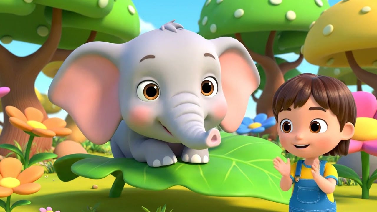 The Sleepy Baby Elephant Took a Cozy Nap on a Leaf 🐘 | Kids Songs & Nursery Rhymes
