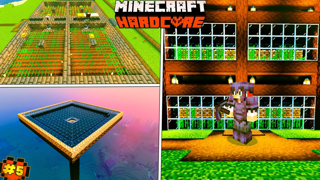 I Build Every Automatic Farm🤯 || Minecraft PE Hardcore Series EP-5 ...