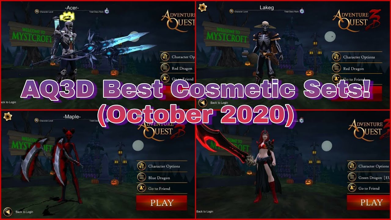 AQ3D Best Cosmetic Sets! (October 2020) YouTube