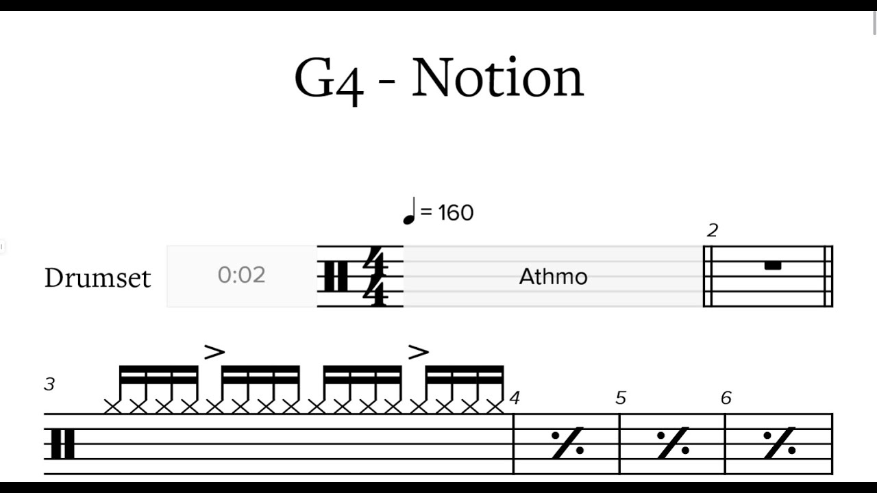 Notion -  The Rare Occasion -  Drumscore