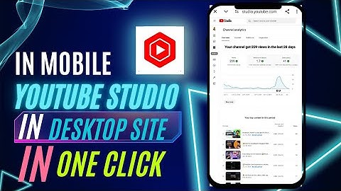 How To Open Youtube studio In Desktop site 🤔 😱 #youtubestudio