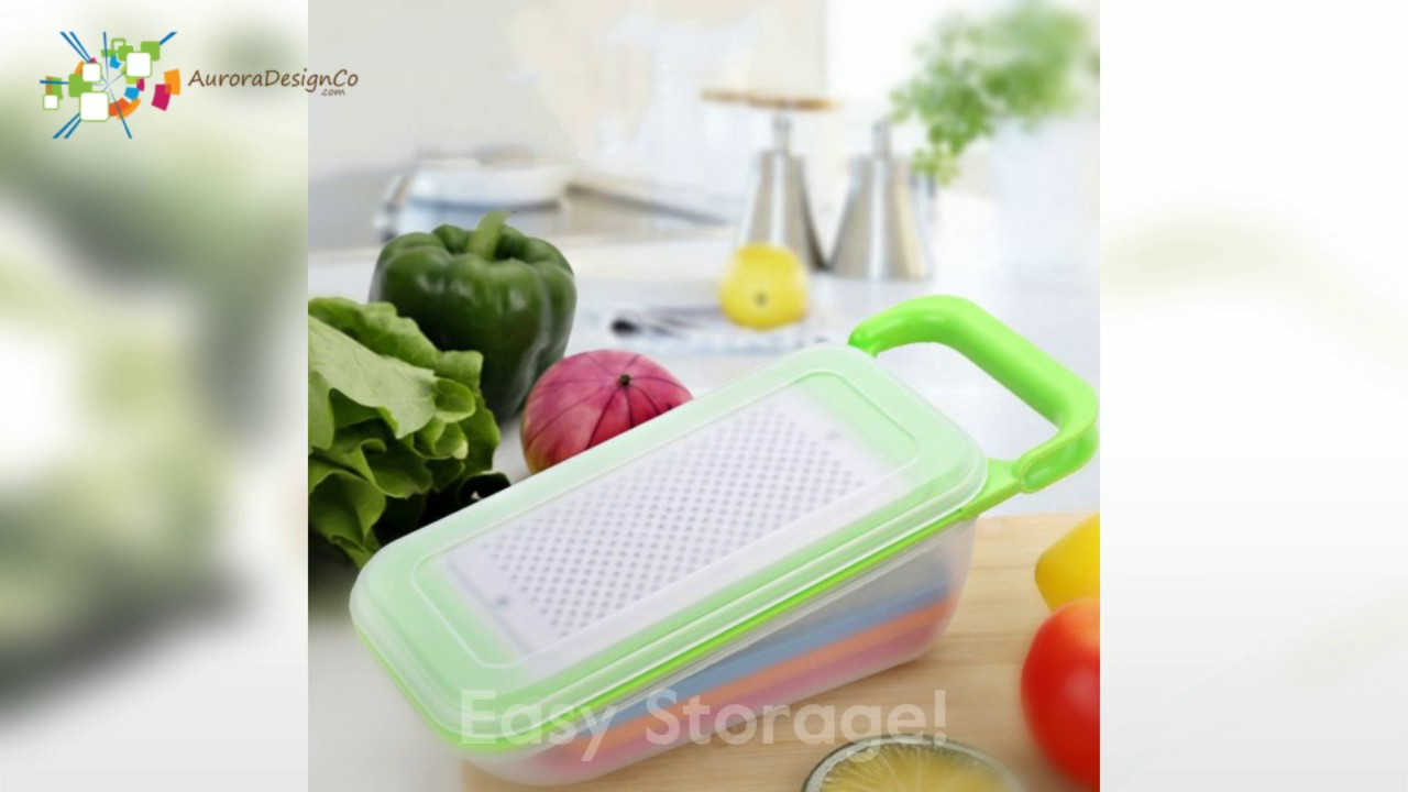 4 in 1 Vegetable Slicer, cutter, slicer and grater! - YouTube