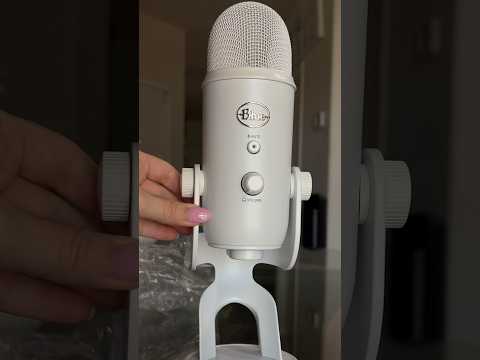 ASMR unboxing my blue yeti mic in ‘WHITE OUT’ with me!! 🎀☁️ #asmr #asmrvideo #asmrsounds