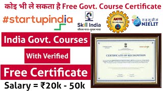Startup India Free Verified Courses With Certificate 2021। Free Government Course With Certificate। screenshot 4