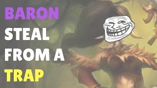 Nidalee steals Baron with a Luden's proc from a TRAP.