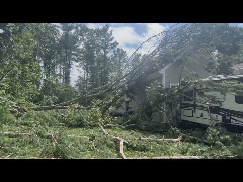 Two tornados touch down in Massachusetts - YouTube