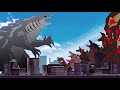 30 MINUTES OF GODZILLA vs SHARKZILLA, GHIDORA, KING KONG - Godzilla Cartoon Compilation