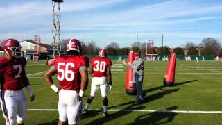 Alabama outside linebacker drills
