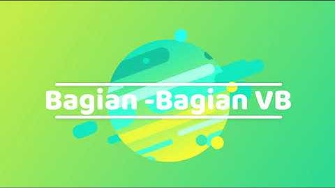 Pengenalan Visual  Basic