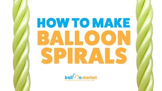 How to Make Balloon Spirals! - Balloon Basics 55 by Balloon Market 835 views 13 days ago 3 minutes, 12 seconds