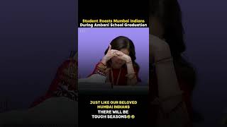 Student Roasts MI during Graduation Ceremony 😂😂 | Dhirubhai Ambani International School | #mi #roast
