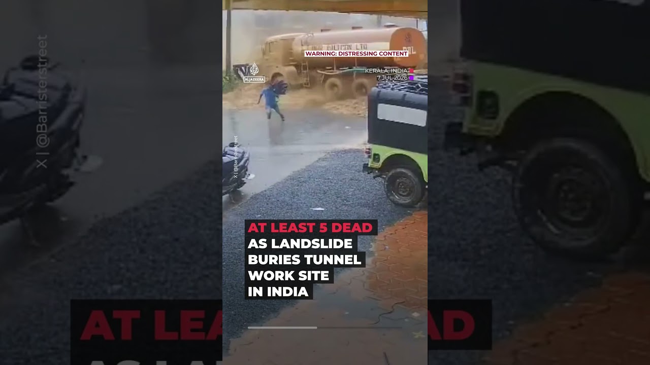 Deadly landslide buries tunnel construction site in India