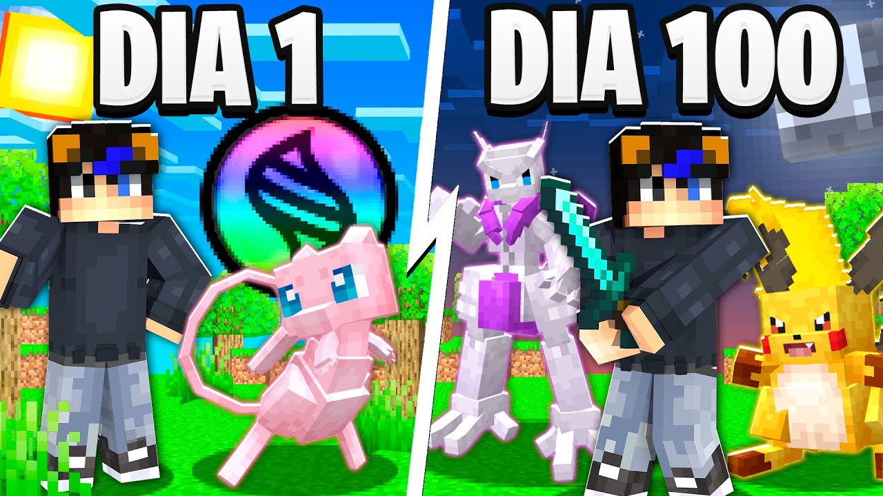 SOBREVIVÍ 100 DÍAS como Mega Cazador Pokémon en Minecraft COBBLEMON!