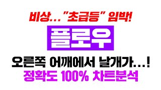 플로우 [긴급] 100% &quot;초급등&quot; 임박 확실..! 오른쪽 어깨에서 날개가 돋았다..! #코인시황