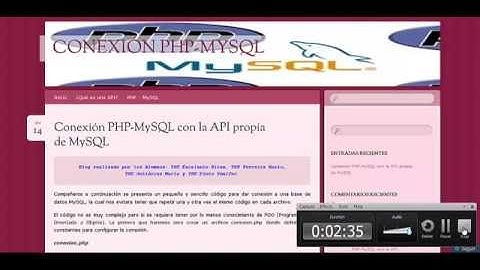 Conexión PHP-MySQL con la API propia de MySQL