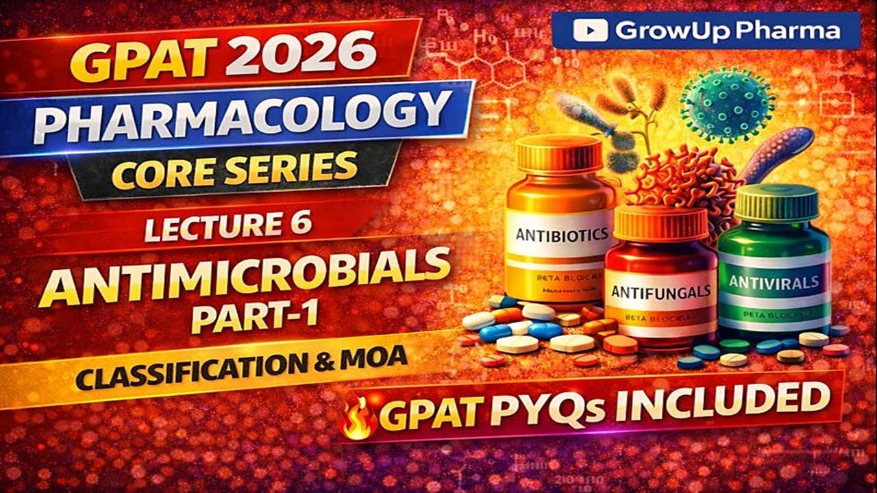 Antimicrobials Part-1 | Classification & Mechanism of Action | GPAT PYQs | GPAT 2026