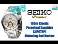 Dress Watch Stunner! | Seiko Premier 100m Kinetic Perpetual SRP072P1 Unbox & Review