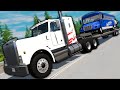 Running From the Police with this NEW Lowboy Trailer Mod! (BeamNG Drive)