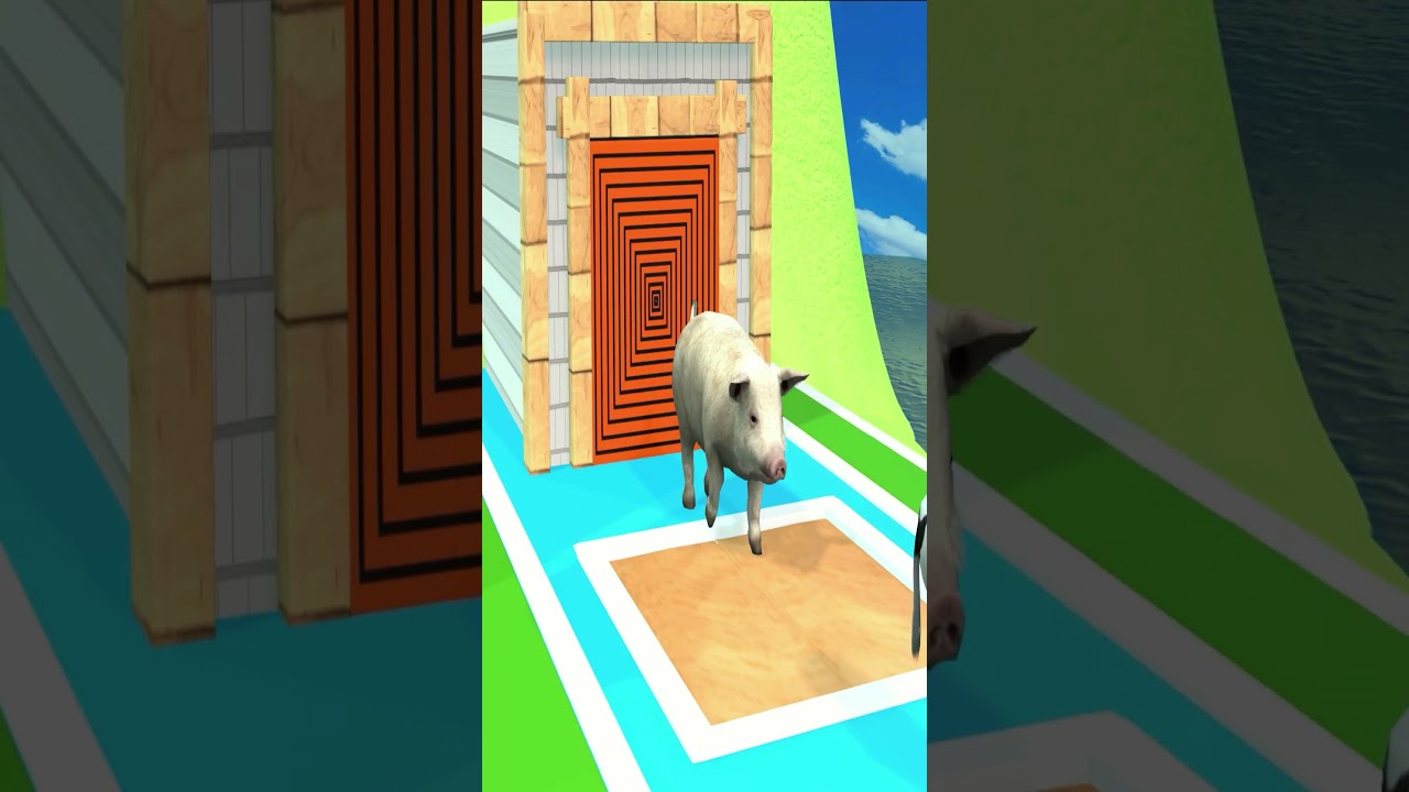 Animal vs Lava Fountain Crossing Game  