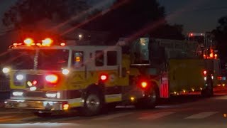 Baltimore County Fire Department Medic 13 OMVFC Truck 313 Responding to an Apartment Fire 10-05-25
