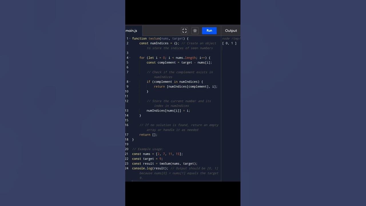Leetcode problem | Two Sum | Solution | Javascript #javascript # ...