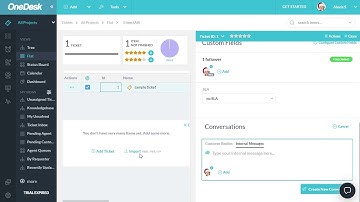 OneDesk - Customer Replies vs. Internal Messages